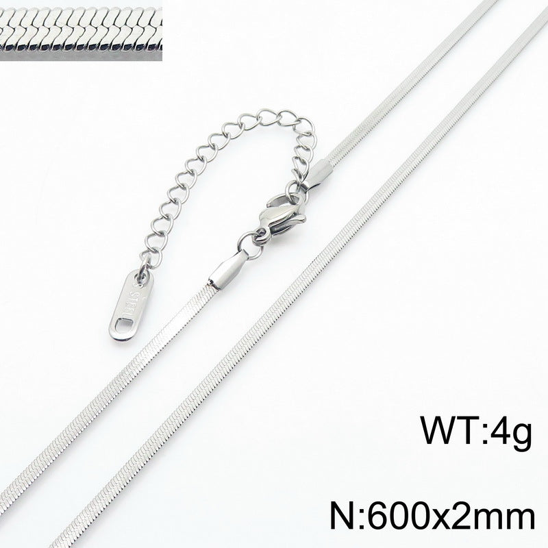Minimalist Herringbone Chain Necklace