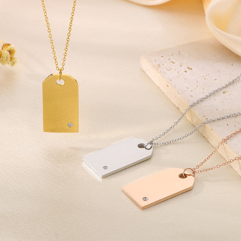 Minimal Heart Pendant Necklace with Stone Detail