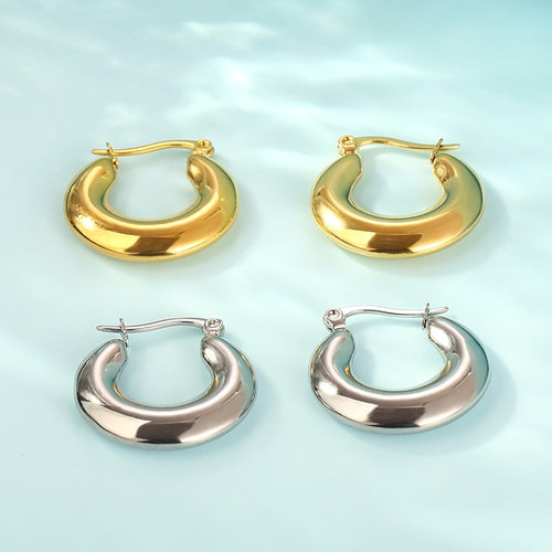 Chunky Gold & Silver Hoop Earrings