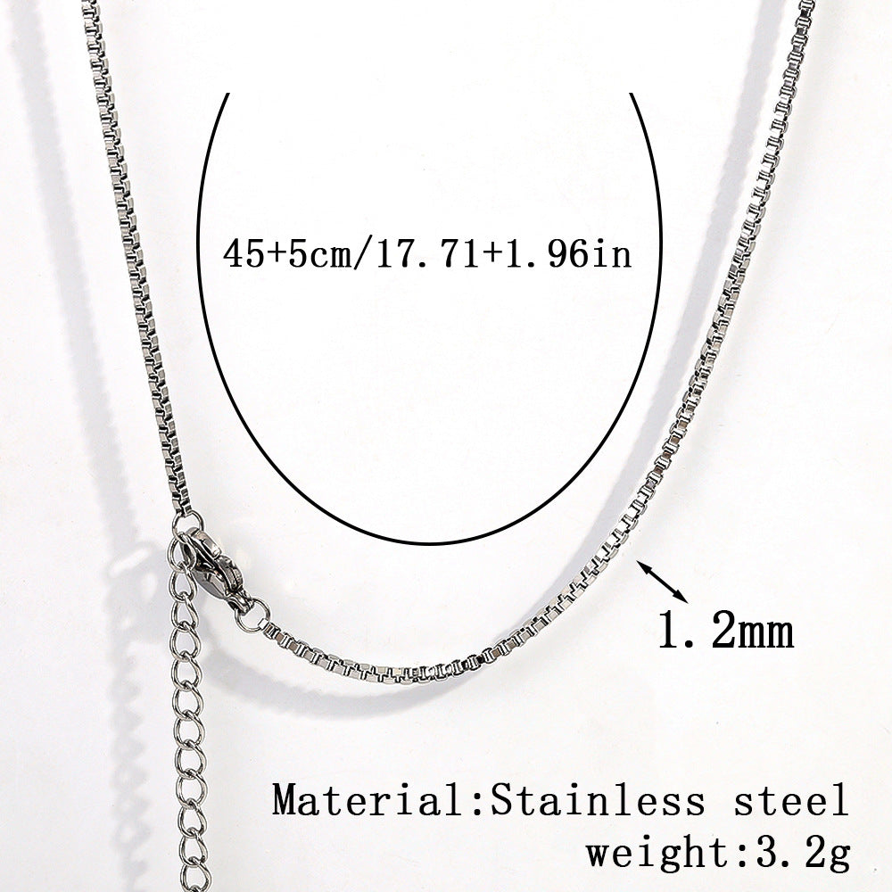 Cross-border stainless steel necklace, 18K real gold-plated snake bone chain fashion collarbone chain plain chain versatile women's titanium steel necklace