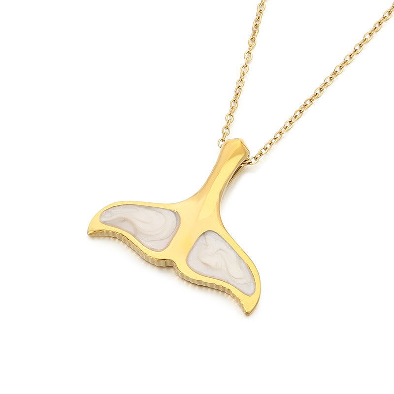 2025 new marine life series stainless steel pendant jewelry necklace accessories light luxury niche women's summer fashion