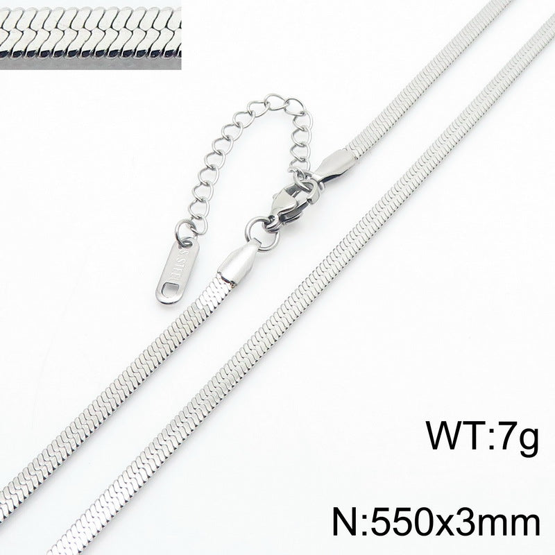 Minimalist Herringbone Chain Necklace