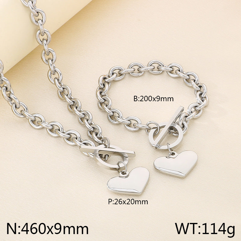 Heart Toggle Chain Necklace Collection