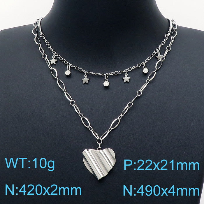 Gold & Pearl Heart Necklace