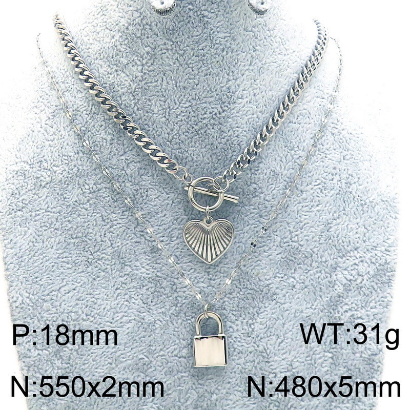 Multi-Chain Heart Pendant Necklace Collection