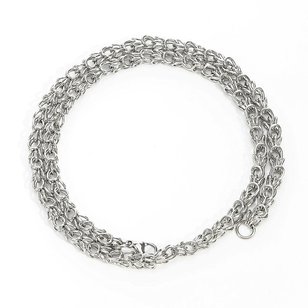 Cross-border hot-selling stainless steel keel chain necklace, trendy men's hip-hop Cuban chain non-fading titanium steel necklace