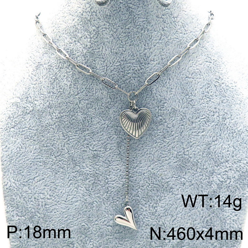 Multi-Chain Heart Pendant Necklace Collection
