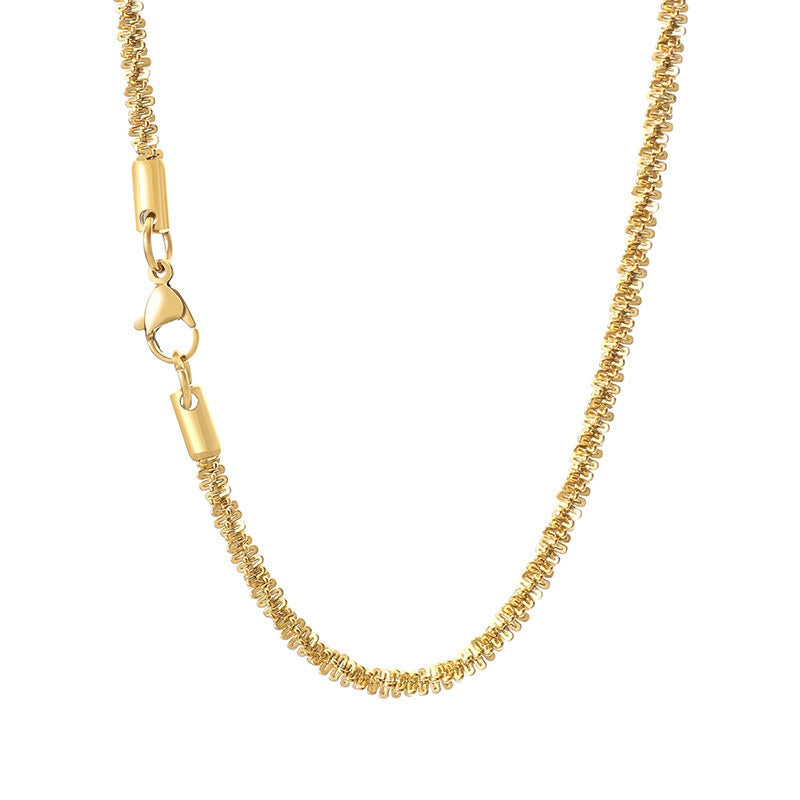 Minimalist Gold & Silver Spring Chain Necklace
