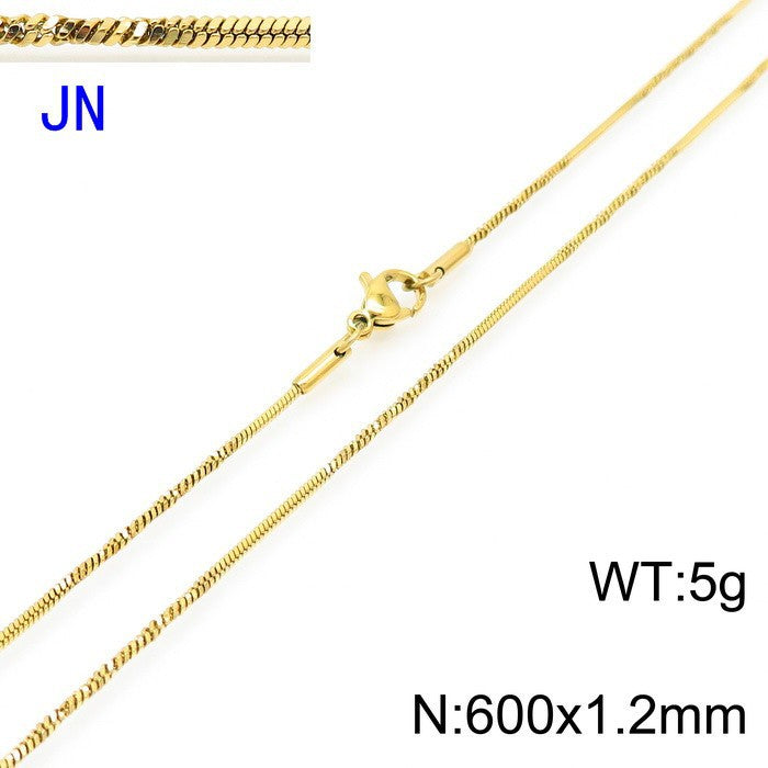 Stainless Steel Snake Chain Necklace