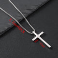 Cross-border European and American stainless steel cross necklace men's simple fashion long pendant sweater chain women's titanium steel necklace