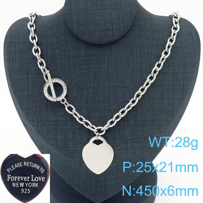 Gold Heart Charm Jewelry Set with Green Enamel Pendant
