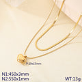 Minimal Heart Snake Chain Necklace
