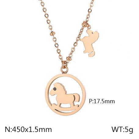 Rocking Horse Charm Necklace