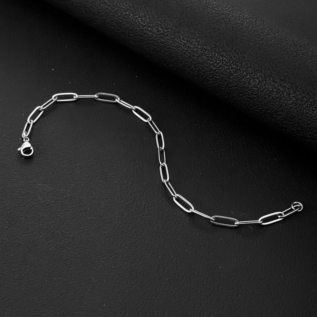 Stainless steel flat wire long cross bracelet, cross-border fashion simple trend men's jewelry non-fading titanium steel bracelet