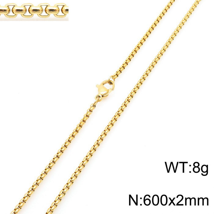 Classic Stainless Steel Pearl Chain Necklace Unisex Multi-Size Necklace Jewelry Pendant with Chain Spot Wholesale
