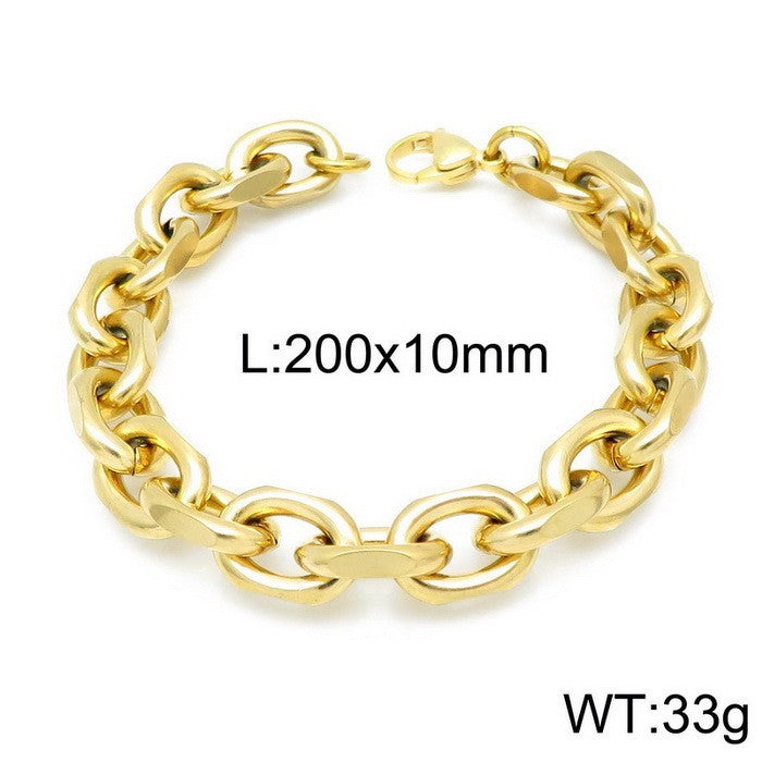 Cross-border foreign trade fashion jewelry, stainless steel chain bracelet ins niche design personalized bracelet women's jewelry