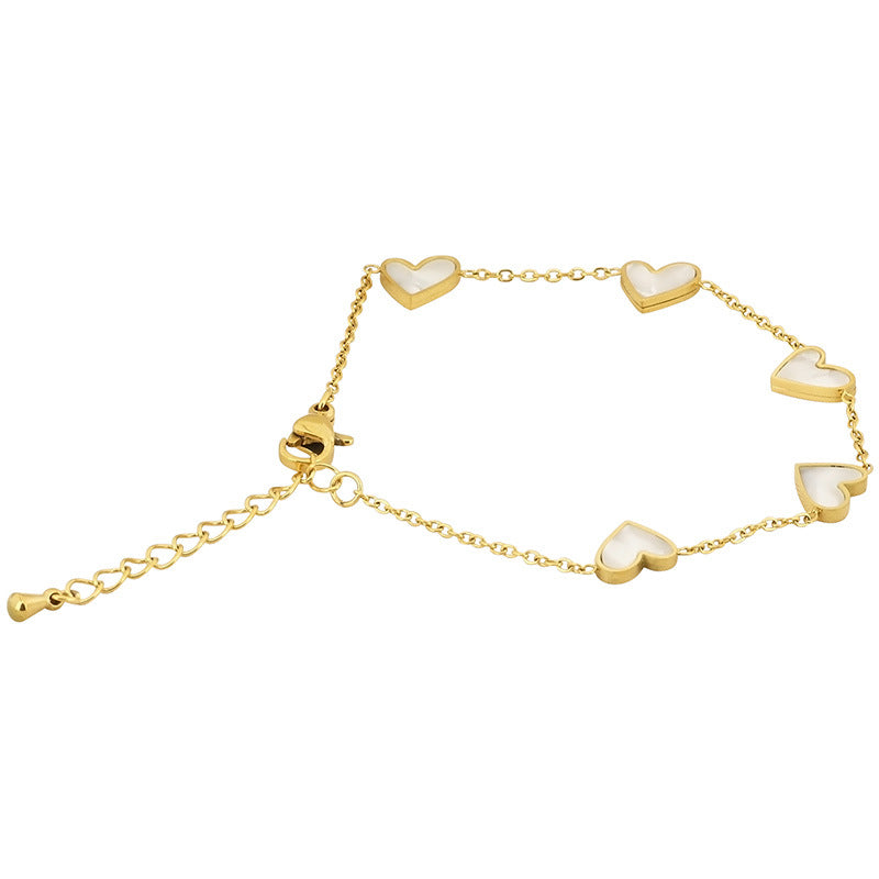 Cross-border fashion bracelet women's light luxury love butterfly devil's eye ins wind titanium steel bracelet women's jewelry