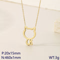 Stainless Steel Pet Lover Letter Pendant Necklace
