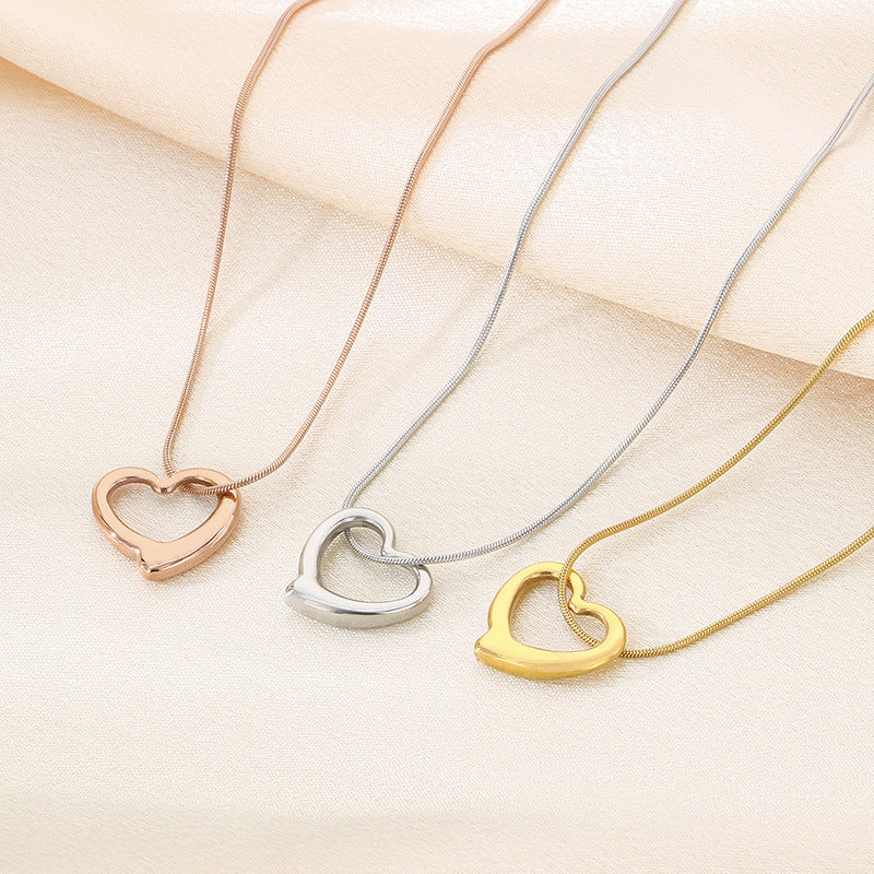 Open Heart Pendant Necklace