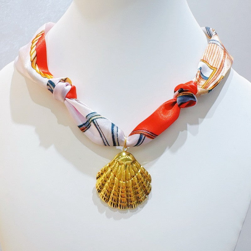 Silk Scarf Charm Necklace