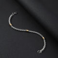 Cross-border stainless steel keel chain string gold bead bracelet, titanium steel long versatile necklace men's simple 5mm flower basket chain
