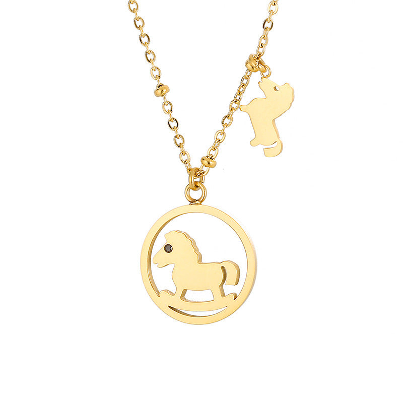 Rocking Horse Charm Necklace