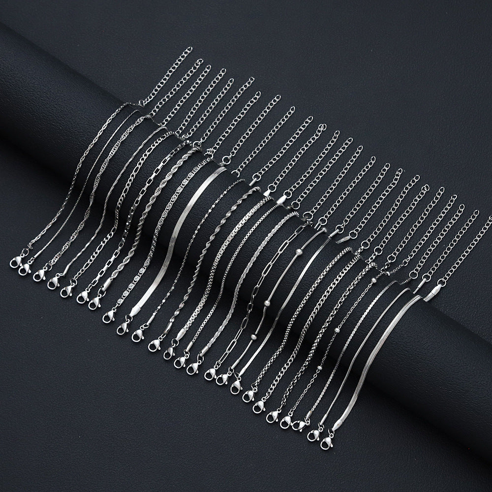 Cross-border women's fashion titanium steel bracelet European and American hot sale plated 18K real gold fashion versatile jewelry stainless steel bracelet