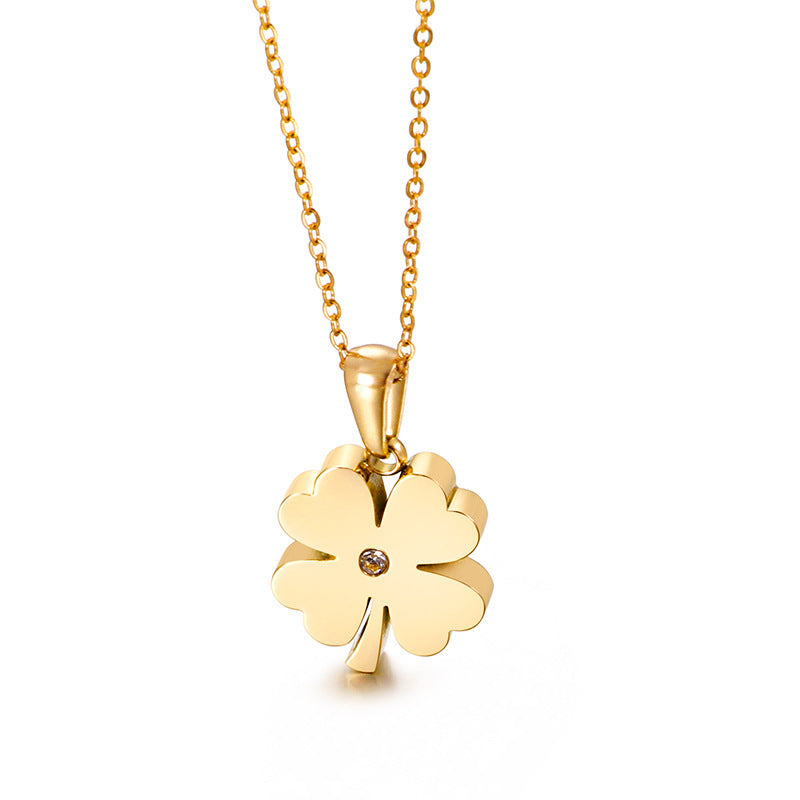 Four-Leaf Flower Pendant Necklace