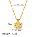 Cross-border new products ins wind titanium steel 18k gold non-fading skirt pendant niche design personalized diamond pendant necklace