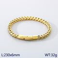 Trend creative stainless steel front and back round grinding bracelet fashionable and simple men's trend round grinding front and back chain jewelry spot