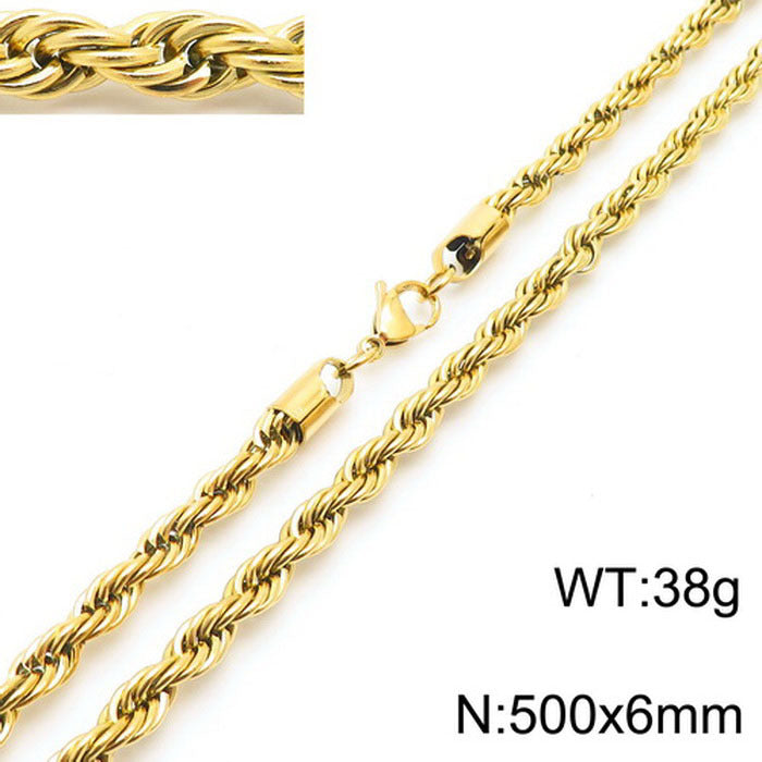 Stainless Steel Rope Chain Necklace