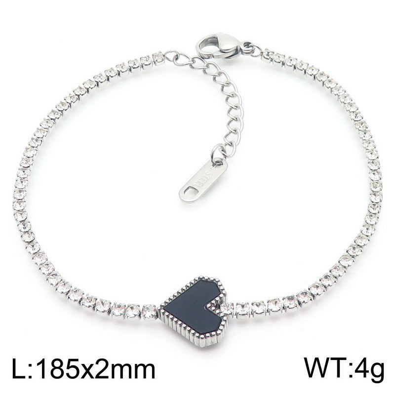 Cross-border stainless steel love bracelet necklace fashion titanium steel jewelry set versatile temperament high-end jewelry spot batch