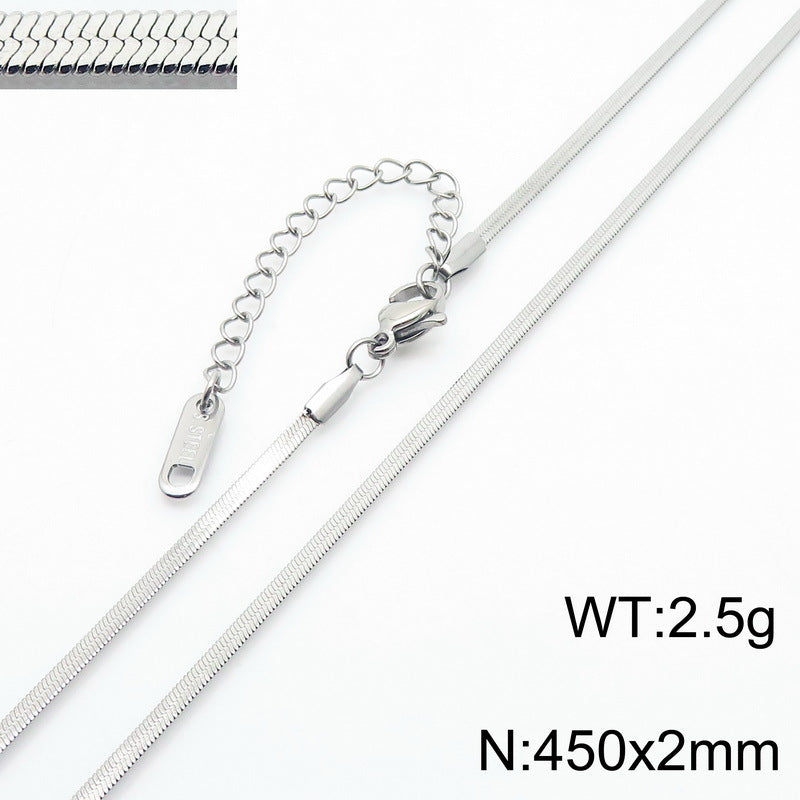 Minimalist Herringbone Chain Necklace