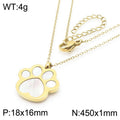 Minimal Paw Print Pendant Necklace