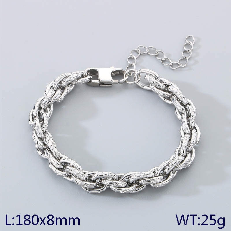 Gold & Silver Chain Link Bracelet