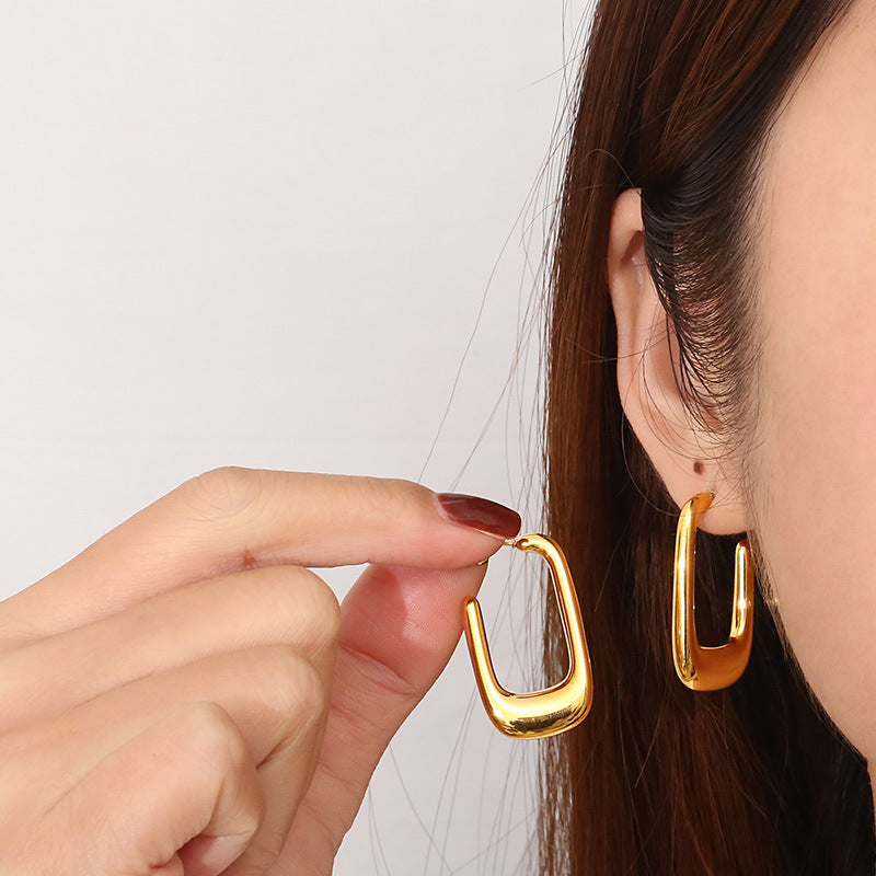 Chunky U-Hoop Earrings