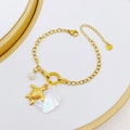 Beach Wind Ocean Series Starfish Dolphin Sea Fish Sea Turtle Element Shell Pendant Seaside Holiday Stainless Steel Bracelet