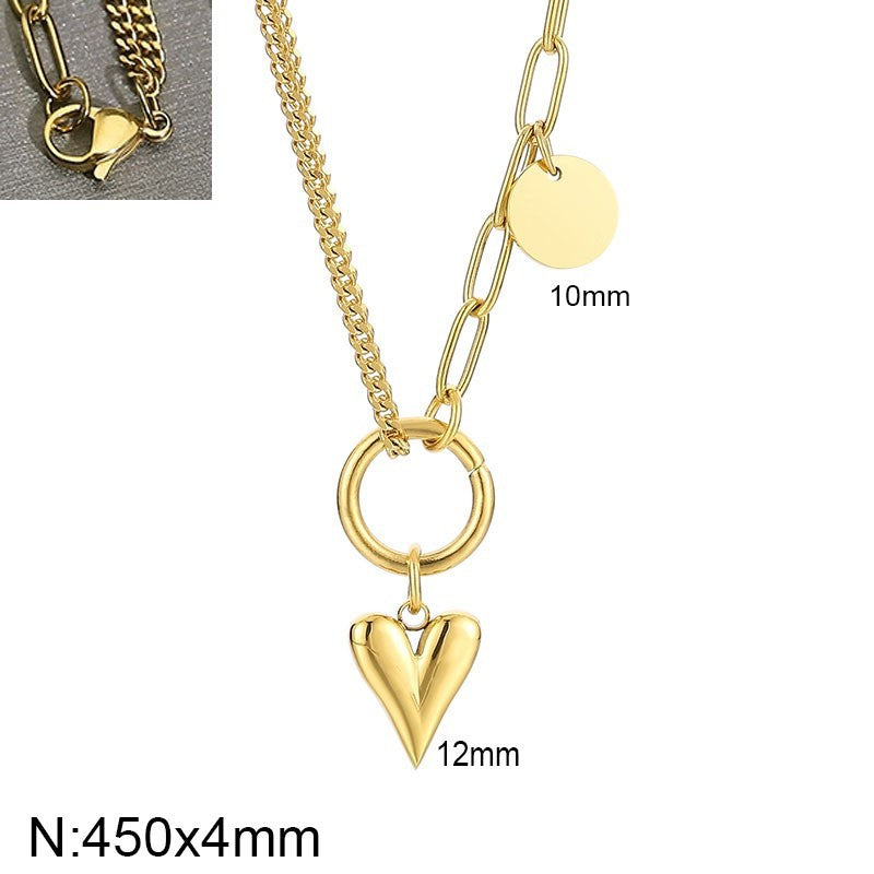 Multi-Chain Heart Pendant Necklace Collection