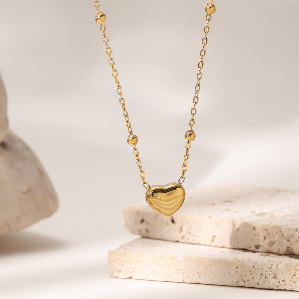 Doudou chain love 304 stainless steel necklace fashion simple collarbone chain light luxury does not fade versatile jewelry wholesale