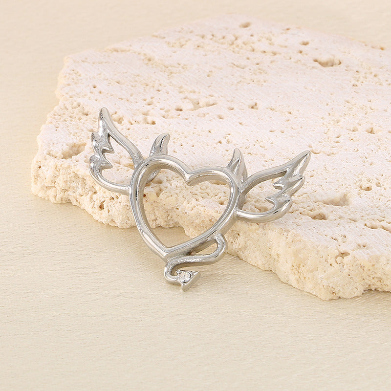 Heart with Wings Pendant Necklace