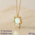 Cute Cat & Butterfly Pendant Necklace