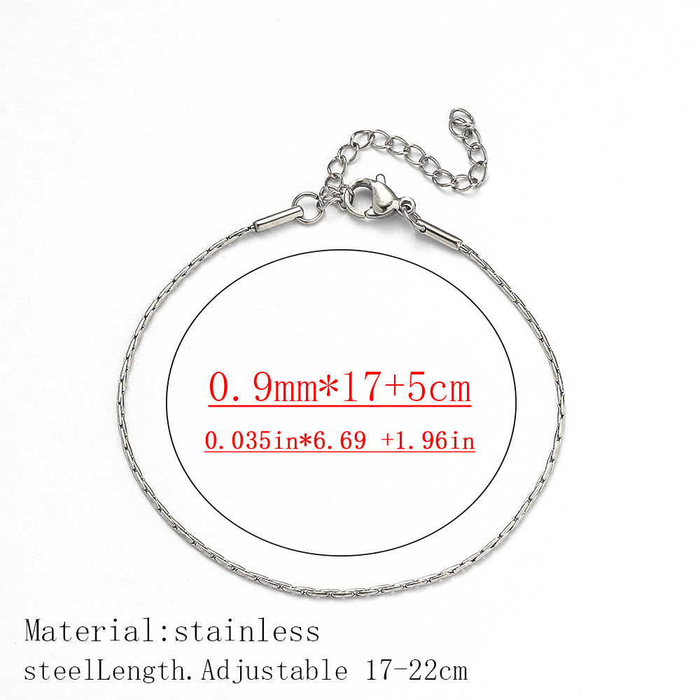 Cross-border women's fashion titanium steel bracelet European and American hot sale plated 18K real gold fashion versatile jewelry stainless steel bracelet