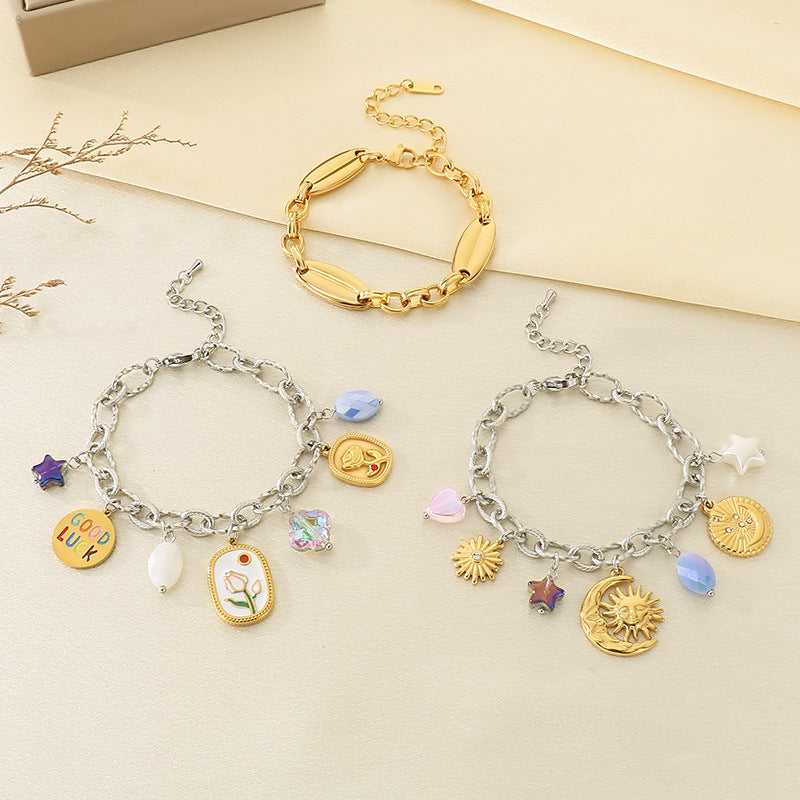 Gold Oval Link Chain Bracelet