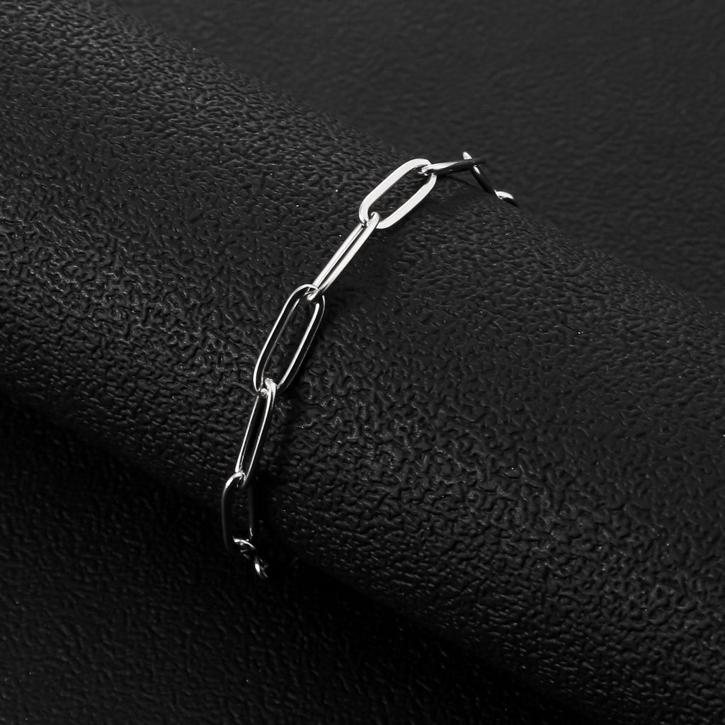 Stainless steel flat wire long cross bracelet, cross-border fashion simple trend men's jewelry non-fading titanium steel bracelet