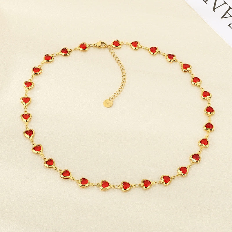 Gold Multicolor Crystal Charm Bracelet