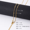 Cross-border hot sale stainless steel round snake embossed chain 18K real gold electroplated titanium steel necklace fashion snake bone chain female plain chain