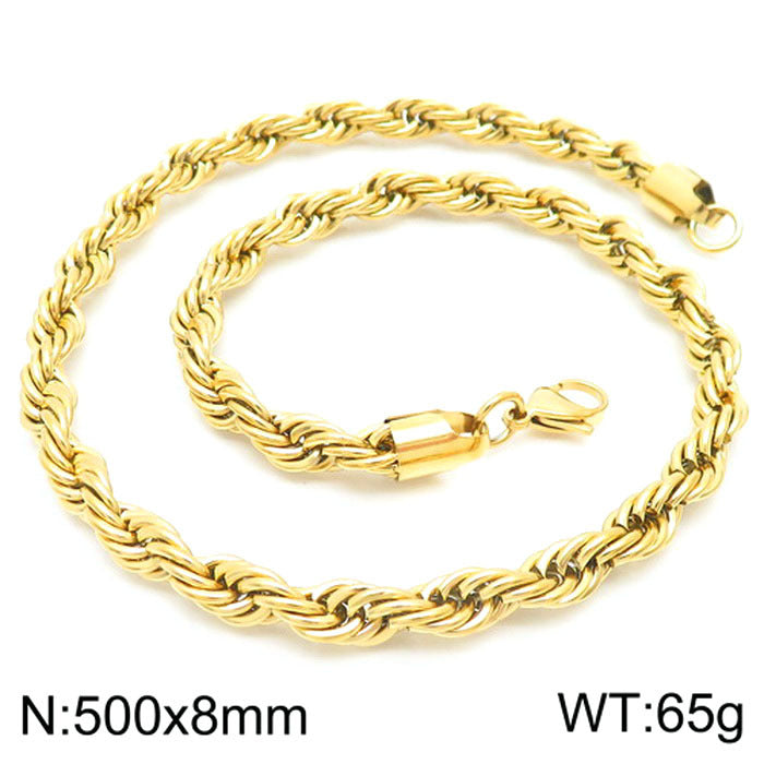 Stainless Steel Rope Chain Necklace