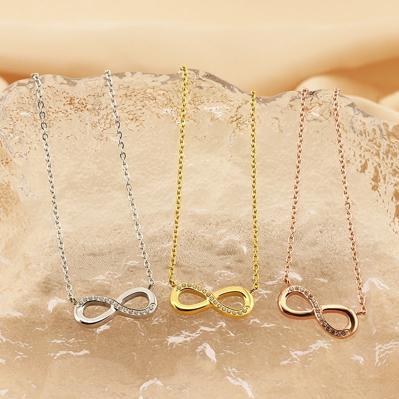 Infinity Knot Jewelry Set – Stainless Steel Earrings, Ring & Necklace (Gold / Silver)