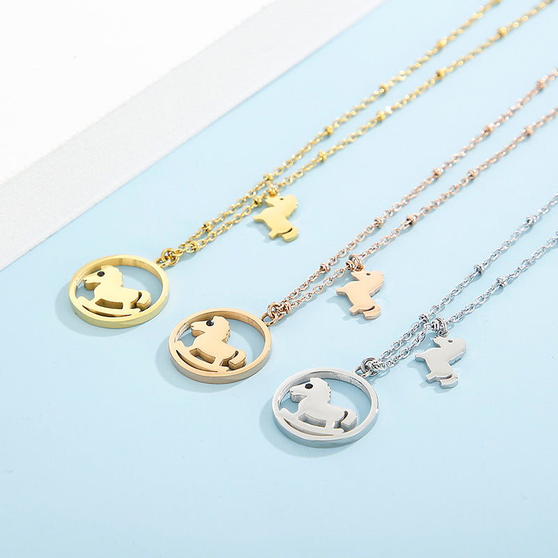 Rocking Horse Charm Necklace