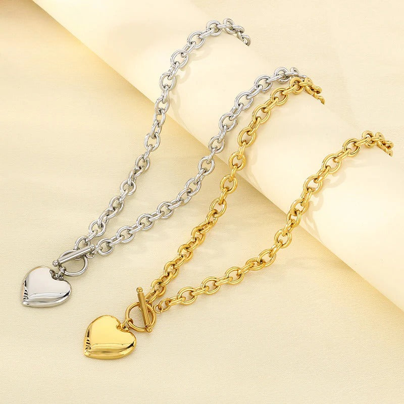Heart Toggle Chain Necklace